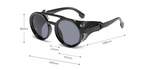 Retro Round Sunglasses with Side Shields