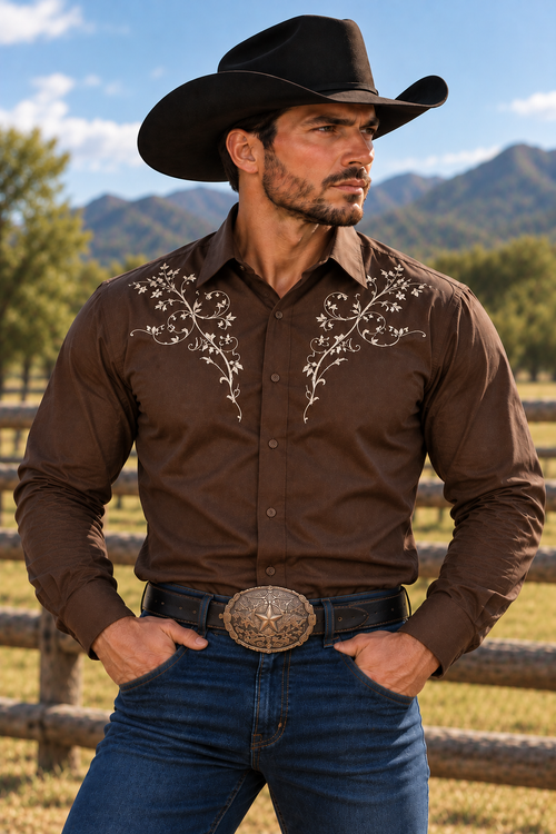 Frontier Printed Stretch Western Shirt